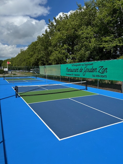 Buiten pickleballbaan