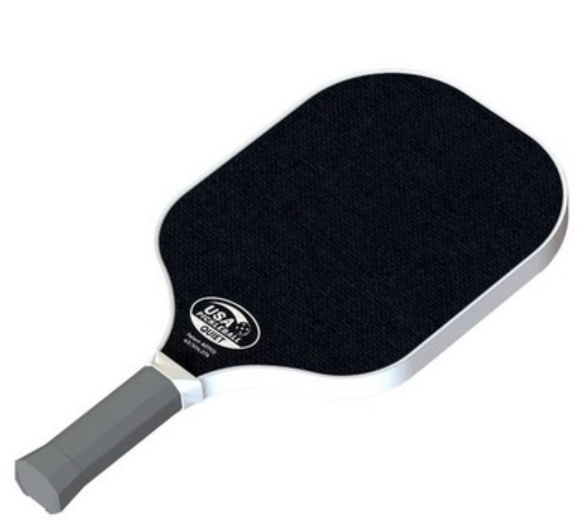Stille pickleball paddle van bovenaf gezien